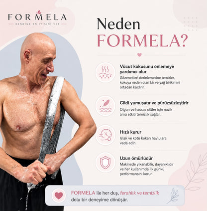 Peeling Etkili Antibakteriyel Duş Havlusu