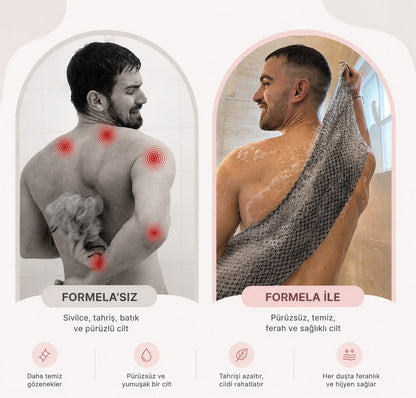 Peeling Etkili Antibakteriyel Duş Havlusu