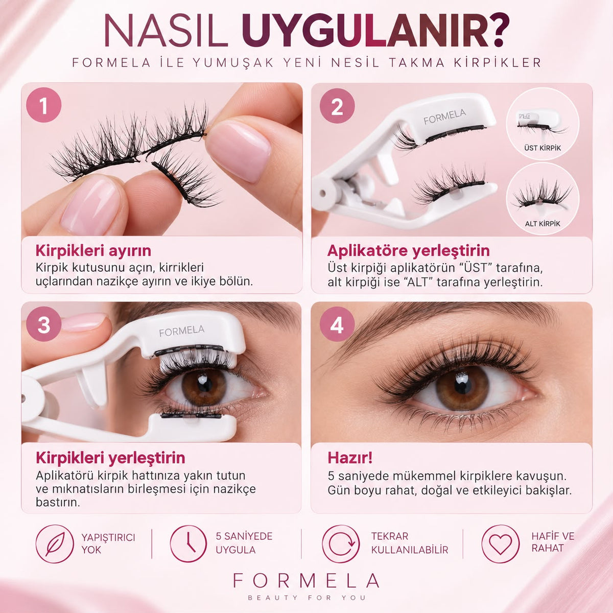 Yeni Nesil Mıknatıslı Kirpik